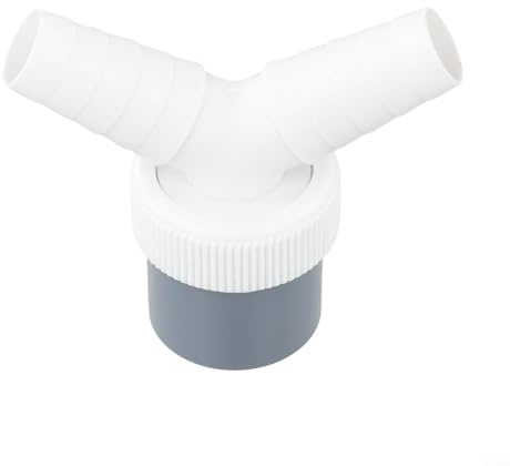 Adaptador de desagüe de PVC con conexión en Y doble para lavavajillas y lavadoras, salida de 40 mm de 40 mm que soporta múltiples conexiones de manguera (conexión doble Y)