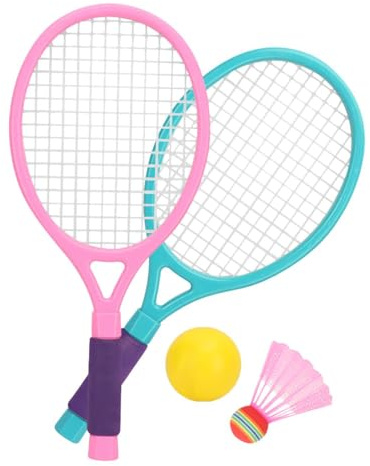 ICDKOYK Delizia i bambini con ore di intrattenimento all'aperto utilizzando racchette e set da badminton. Divertiti con la famiglia, racchette da tennis per bambini, set badminton, giardino, spiaggia