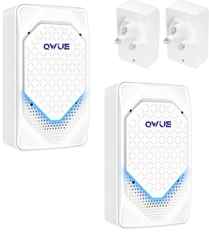 QWUE Air Purifier for Bedroom Home, 2Pack Mini Ionic Air Purifier Plug in UK, for Smokers,Pet, Toilets, Living Rooms, Bathrooms, Office,Garage,Instantly Cleans,Quiet Odour Remover,Filter-Free Purifier