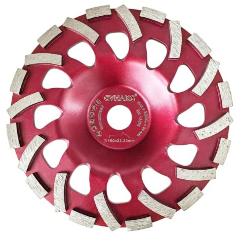 GVHAKG Meule diamantée 180 mm × 22,23 mm pour béton, pierre, pierre naturelle, colle à carrelage, granit, maçonnerie, disque abrasif diamanté extra rapide