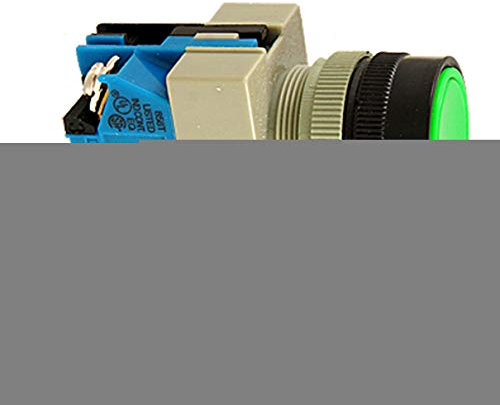 Aexit AC 600V 10A Signo verde Interruptor de botón pulsador momentáneo 22 mm 7/8' '1 NO N/O 1 NC (model: M9199IXII-5681NR) N/C