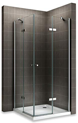 MAYA Cabine de douche H 180 cm verre transparent 80 x 100 cm