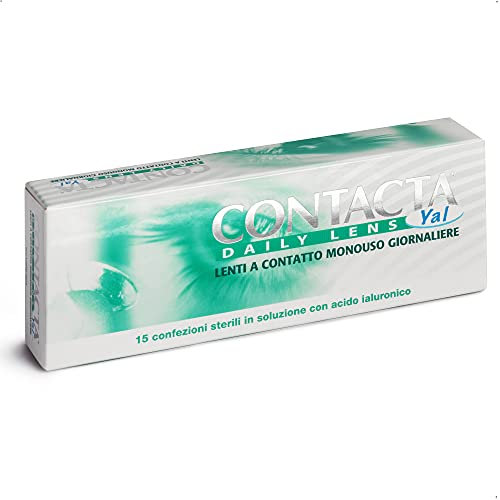 Contacta, Daily Lens Yal 15, Lenti a Contatto Giornaliere per Miopia, Lenti a Contatto con Acido Ialuronico Sicure e Facili da Applicare, Diottrie -3,25, Confezione da 15 Lenti Monouso