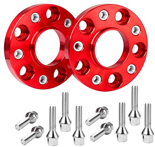 CarBole Distanziali Ruote 5x112mm & 20mm con Bullone:M14x1.5| NLB: 66,5 mm (2 Pezzi) Set