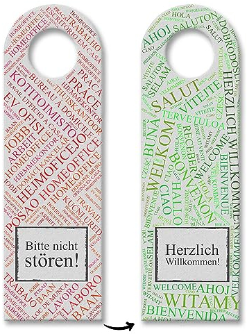 Bitte nicht Stören - Homeoffice Türhänger in rot und grün