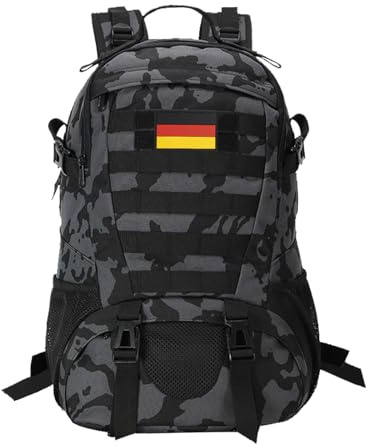 Jueachy Mochila Militar Táctica 30L: Molle Impermeable Gran Capacidad Mochila de Senderismo Para Trekking Viaje Camping Escalada Montañismo
