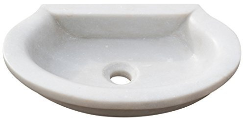 Biscottini Lavandino in marmo L46xPR31xH13 cm, Lavandino da esterno e interno, Lavabo da appoggio pietra, Lavandino cucina