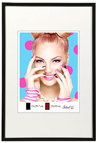 Bilderrahmen Kunststoff Lifestyle Foto Rahmen Collage Wanddeko Poster Photo Style: Farbe: Schwarz | Format: 30x40