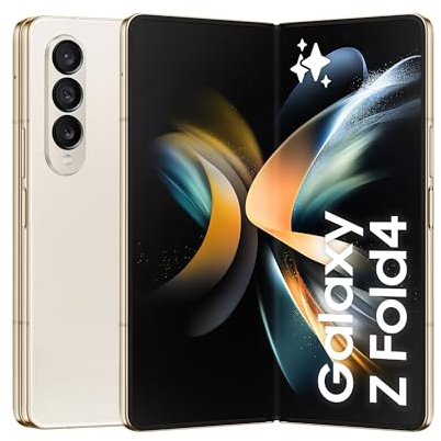 Samsung Galaxy Z Fold4 5G Mobiltelefon ohne SIM-Karte Android Klapp-Smartphone 512 GB, Beige, inkl. 36 Monate Herstellergarantie [Exklusiv bei Amazon]