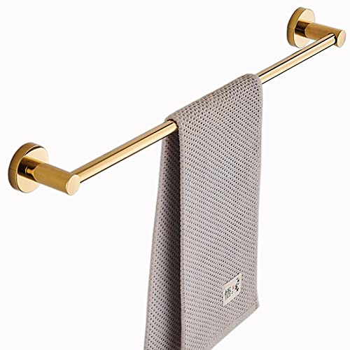 An der Wand montierte Handtuchstangen, runde Handtuchstangen aus Edelstahl, Handtuchstange für Einzelpersonen für Badezimmer oder Küche, poliertes goldenes Finish, 30 cm – 80 cm optional ( Size : 80cm