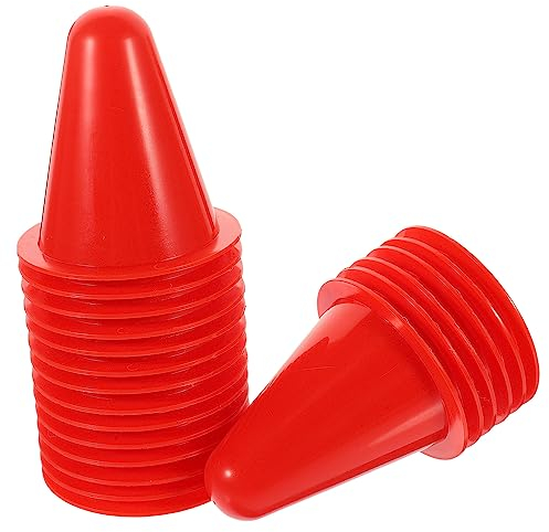 Toyvian Roller Skating Trainingskegel Kunststoff Stapelbar 20 Stück Bunte Kleiner Markierungskegel Für Rollschuhlaufen Outdoor Training Und Sporttraining