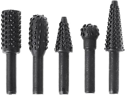 10 Stück Holzraspel Raspel Set, Holzschnitzerei Holzbearbeitung Bohrer mit Durchmesser 6.3mm(1/4) Bohrmaschine Schaft für DIY-Holzbearbeitung, Gravieren und Bohren
