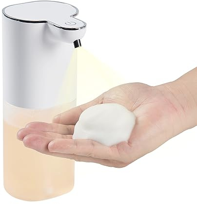 Vuswikoti V9 Automatic Foaming Soap Dispenser - Touchless, 4-Level Adjustable Foam, 1200mAh Large Capacity Rechargeable Battery, Design for Bathroom, Kitchen