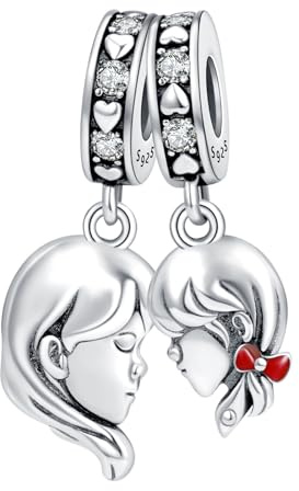 Rimgoris Breloque en argent sterling 925 pour femme, bracelets, collier, cœur infini, fermoir familial, chaîne de sécurité, imprimé chien et pièce d'os, famille et ami, amitié pour toujours