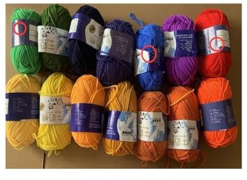 EDGEAM 9x 50g Bunt Stricken Wolle Set (Farben: 3er rot, 3er grün, 3er blau) zum Stricken Handstrickgarn Häkelgarn