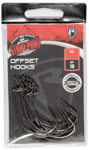Fox Rage Strike Point Offset Hooks sz - 10 Offsethaken