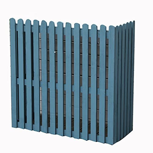 Klimaanlagen-Zaun,Sichtschutz-Panel-Set aus Holz,AC-Abdeckungen für draußen,um Klimaanlage und für den Außenbereich zu verstecken (Farbe: Blau,Größe: 106 x 45 x 96 cm)