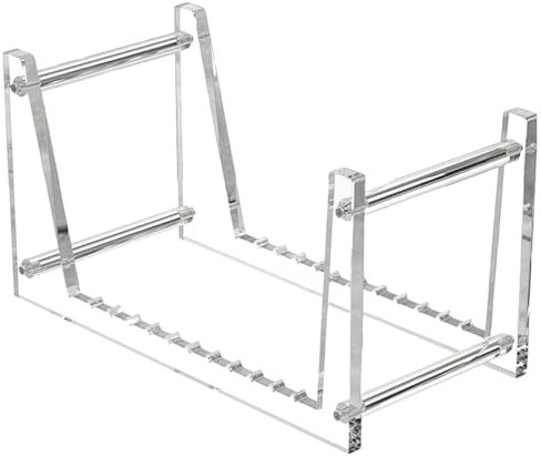 Schallplattenständer – Schallplattenaufbewahrungshalter | Acryl-Ausstellungsständer für Bücher und Alben | Schallplatten-Organizer-Ständer, bietet Platz für bis zu 30 LPs, Schallplatten-Ausstellungsha
