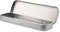 XXLKVSK Portable Metal Pencil Box Pen Holder Makeup Brush Organiser Stationery Box Metal Hinged Tin Case Silver Pencil Case for Pen Craft Organize