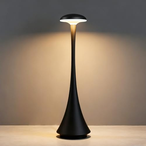 NCONCO Lampada da Tavolo Senza Fili Dimmerabile Lampada da Tavolo LED Ricaricabile 1800mAh Funzionamento a Batteria per Sala da Pranzo Camera da Letto Ristorante