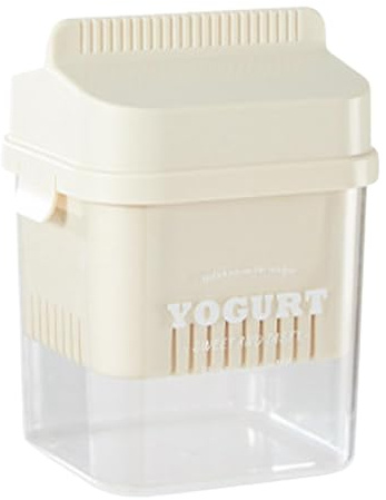 Passoire à yaourt professionnelle – Filtre à fromage avec couvercle, équipement de yaourt fait maison durable | Passoire de grande capacité, filtre multifonction au babeurre pour un usage