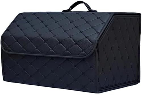 YYTERI Auto Kofferraum Leder Organizer Box, für Hyundai I10 I20 I30 I40 IX20 IX35 Faltbare Autotasche Organizer Wasserdicht mit Fächern Aufbewahrungs Box Zubehör,B 55 * 30 * 30cm