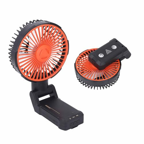 Ventilador Portátil con Clip, Ventilador de Escritorio Pequeño de 5 Pulgadas con Batería, 4 Velocidades, Ventilador USB para Carrito Golf, Oficina, Cinta Correr, Viajes Aire Libre
