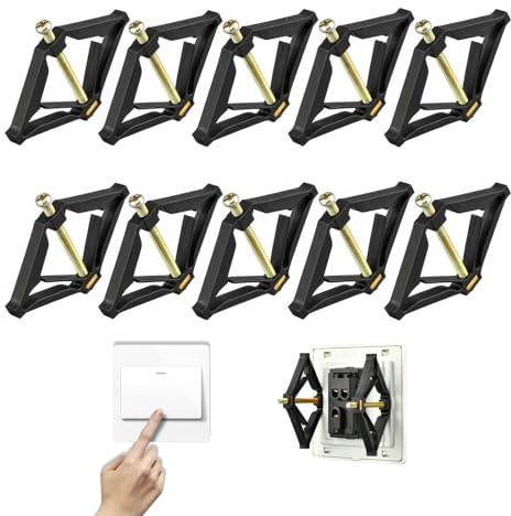 EUYKQNOI Strumento di riparazione della scatola dell'interruttore 86mm,10 PCS Montaggio A Parete Scatola Strumento di Riparazione Tipo Interruttore Cassette Riparatore Supporto per la Riparazione dell