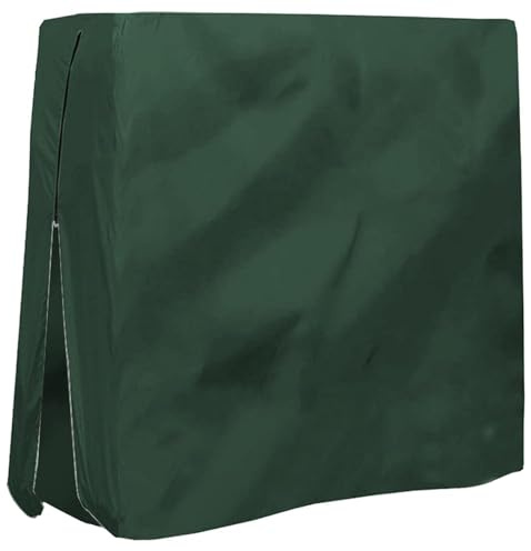 Housse de table de ping-pong verte 165 x 71 x 185 cm avec fermeture éclair latérale, anti-poussière, imperméable, tissu Oxford argenté, pour l'extérieur, accessoires tennis table