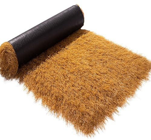 Techo De Paja Artificial, Rollos De Paja De Palma Simulación Plástico PE, Alfombra De Paja Sintética Mexicano, Para Cubiertas De Sombrilla De Patio Bar Jardín Cercas Decoración(0.5x9m(1.64x29.53ft))