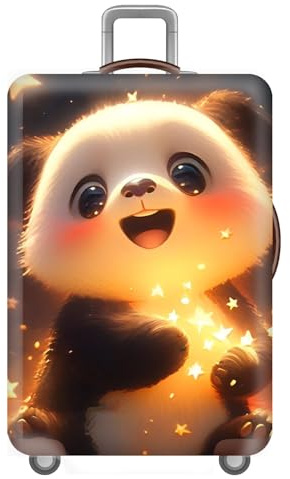 Panda Tier Druck Koffer SchutzhüLle,Waschbare,Kratzfeste,Elastisch,Reise KofferschutzhüLle,Mit Verdecktem ReißVerschluss KofferhüLle,18-32 Zoll Luggage Cover,GepäCk Cover (Color 3,M(22-24inch))