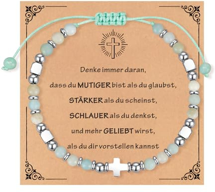 TOLOWOBK Geschenke für Mädchen Damen Chakra Perlenarmband Edelstein Armband