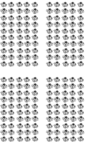 GNURBDILFO 200unids M8 Metal Cautivo T Tuercas Doble Tuercas Triangulo de Ciego Metricas