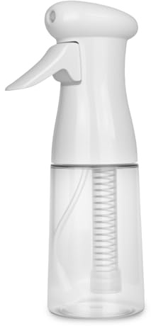 YHNDECO Sprühflasche Haar, 200ml Tropfsichere Spray Bottle, Ultra feiner Zerstäuber fur Plants, Hair Salon, Skin Care, Cleaning(Weiß Transparent)
