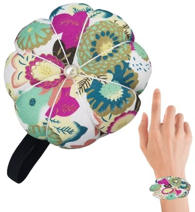 Wrist Pin Cushion - Adjustable Bracelet | Comfortable Portable Needle Holder, Reusable Arm Cushion, Point To Tip Cushion Cushion with Elastic Strap Cushion And
