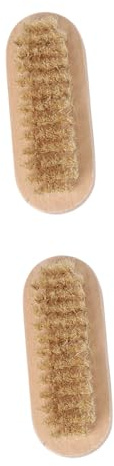ARTSEWPLY Lot de 2 Brosses à Ongles en Bois à Poils de Sanglier, Réversible, Prise en Main Facile, pour Manucure et Pédicure des Mains L’Art Ongulaire