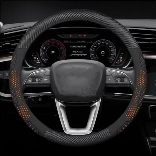Accesorios para Fundas de Volante de Coche Funda para Volante Coche Q3 Q5 Q7 A3 A4 A5 A6 A7 RS3 RS4 RS5 TT Fibra De Carbono Gamuza Microfibra Accesorios De Cuero.(Type J)