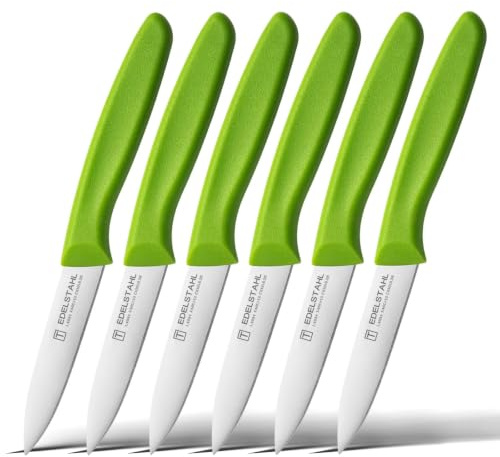 targzier Schälmesser, 6er-Pack, Zum Schneiden Von Gemüse Und Obst, Grün | Scharfer Schälmesser, Obst- und Gemüsemesser, Multifunktionsmesser, ergonomisch geformter Griff aus PP-Kunststoff