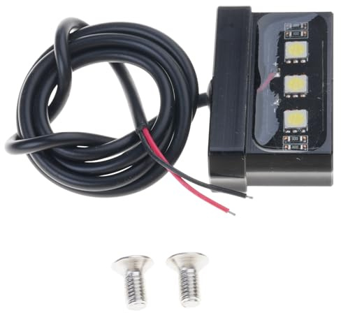 Dasbsug Wasserdichte Nummernschildbeleuchtung für Motorrad, LED, Aluminium, Nummernleuchte, Motorradzubehör, Aluminium-Motorradschild