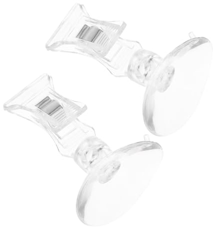 GALPADA 2 Pièces Clip Ventouse Aquarium pour Nourriture Poissons Support Algues Légumes Accessoire Fixation sous