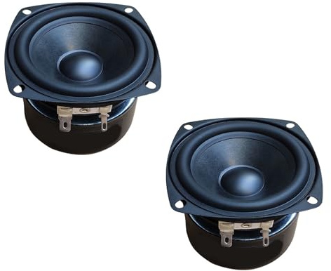 ZYHARUKO Altoparlante quadrato esterno doppio magnete Driver Acustica trasparente Alloggiamento in gomma metallica per avventure Auto Auditory Campeggio all'aperto con basso