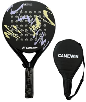 CAMEWIN Padel Tennis Racket Carbon Fiber Surface with EVA Memory Flex Foam Core Paddle Racquet 4018 assorted with Carry Bag