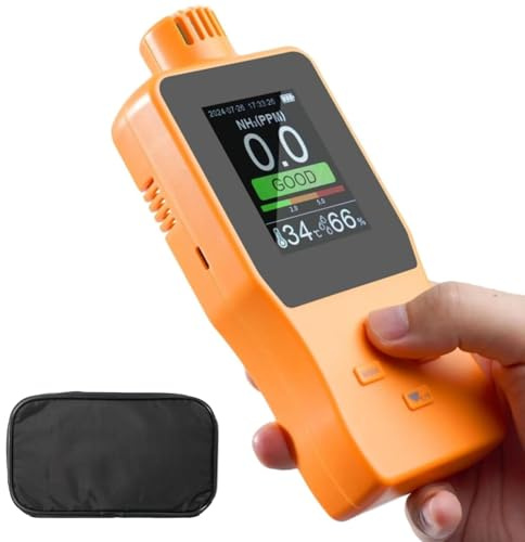 Rilevatore Di Ammoniaca Nh3, Monitor Portatile Di Gas Con Schermo Lcd Retroilluminato A Led A Colori, Allarme Sonoro/luminoso, Per Concentrazione Di Gas Nh3, Temperatura E Umidità