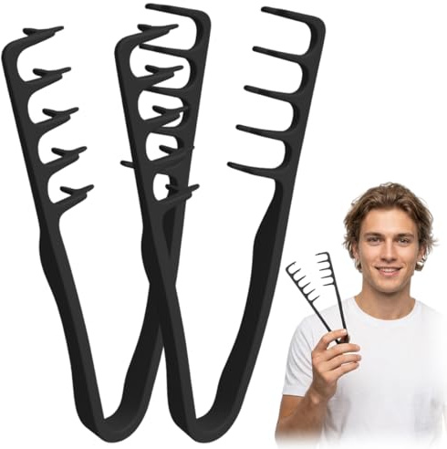 VRYNDH 2 Piezas Peine Texturizador Hombre - peine volumen,Herramienta para Dar Volumen a Las Raíces para Raíces y Flequillo, para Mujeres y Hombres(A)