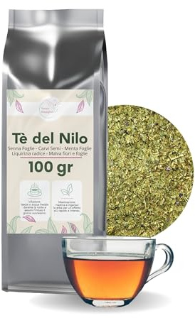PATRIZIO BRESEGHELLO - Tè del Nilo Busta 100 g per Regolarità Intestinale - Erbe Essiccate 100% Naturali Per Tisane e Da Masticare - Erbe per un Transito Intestinale Scorrevole