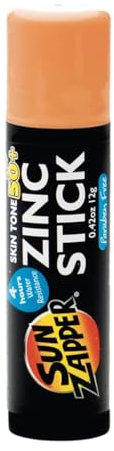 Sun Zapper Light Skin Tone Original Zinc Stick SPF 50 + Zinc Oxide Mineral Sunblock Stick for Face