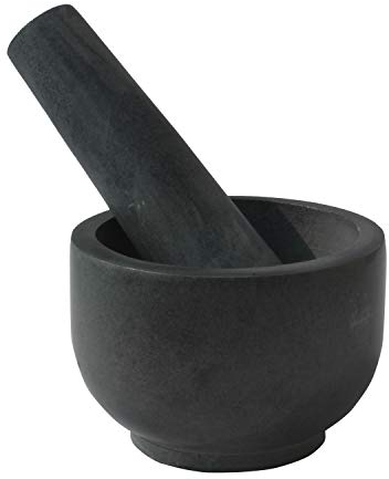 Kaizen Casa Mortero de piedra y mortero, para especias de moler, pesto en polvo, puré de hierbas, píldoras de trituración, tamaño regular (mortero de 9,52 cm x 6,98 cm, mortero de 12,7 cm x 3,81 cm)