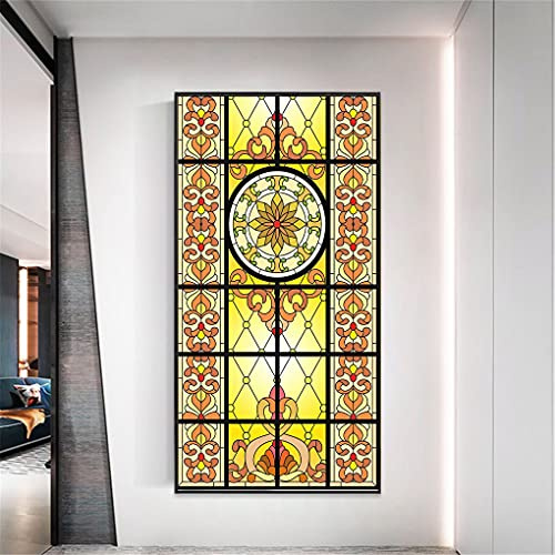 Dekorfolie Glasmalerei Fensterfolie Sichtschuzfolie Milchglasfolie Kirchenstil 38B Statisch Haftend Privatsphäre Fensteraufkleber