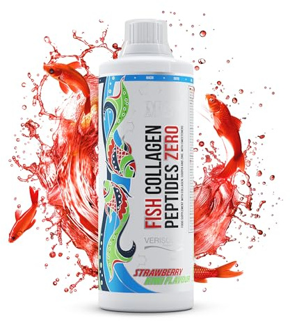 MST® Nutrition Fisch Kollagen Beauty Peptide + Biotin Verisol® Drink | 40 Portionen | Sugar Free | Fisch Collagen Drink, Collagen Peptide, Kollagen | Strawberry Kiwi | Made in Germany