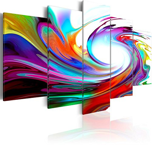 Cuadros B&D XXL - Cuadro Acústico Abstracto 100x50 cm espuma acústica absorbe el sonido aislamiento lienzo de 5 piezas Impresión Artística Decoración de Pared Imagen Gráfica 020101-234